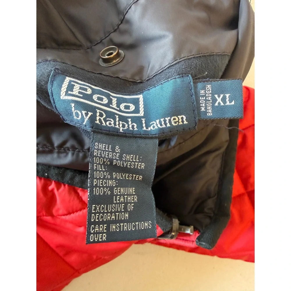 Polo Ralph Lauren Reversible Quilted Jacket Switzerland Winter Cup 2008 Red XL